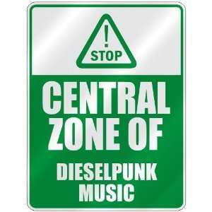  STOP  CENTRAL ZONE OF DIESELPUNK  PARKING SIGN MUSIC 