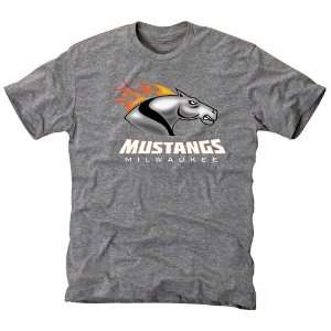   Milwaukee Mustangs Ash Team Logo Tri Blend T shirt