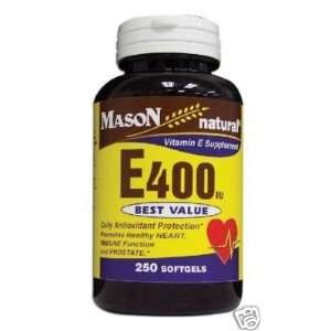  Mason Vitamins E 400 IU DLALPHA SOFTGELS 250 per bottle 
