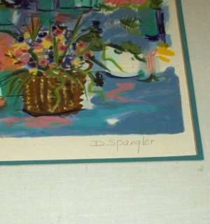DOROTHY SPANGLER Cafe Fouquets Framed SIGNED Serigraph  