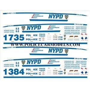    Bill Bozo 1/64 Police Decals   NYPD New York Police: Toys & Games
