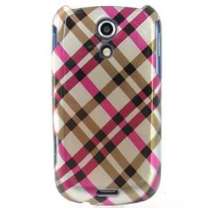  Samsung SPH D700 Epic 4G Graphic Case   Hot Pink Plaid 