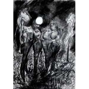  Staring at the Moon: Fine Art Giclee Print: Home & Kitchen