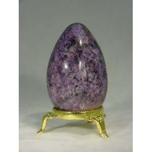  AAA Grade 3.1 Siberian Charoite Stone Egg Lapidary with 
