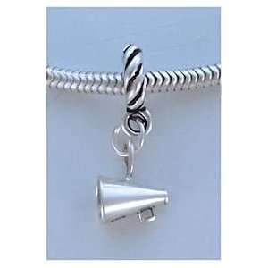  MEGAPHONE Cheer Sterling Silver European Charm Bead: Arts 