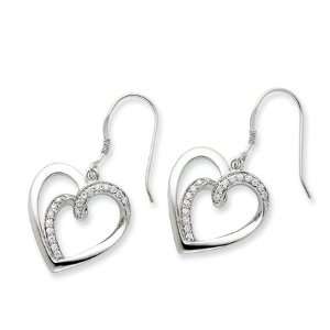 Soul Mate Heart Earrings in Sterling Silver