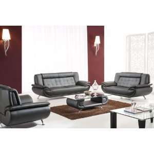  : 3pc Contemporary Modern Leather Sofa Set, V 3017 S2: Home & Kitchen