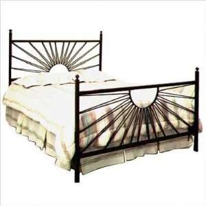 El Sol Bed with Frame Metal Finish Flower Green, Size 