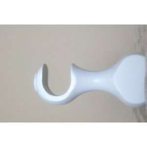 Round Support Bracket in a White finish for a 1 3/8 dowel rod   2 
