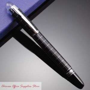 BAOER 79 Black Silver Checked Fountain Pen M Nib  
