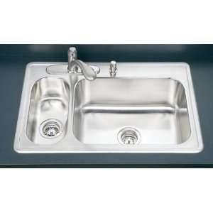 Houzer Legend Double Bowl Topmount Stainless Steel Sink 33 x 22 8 D 