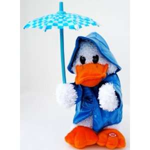  11 Animated Duck In Blue Rain Gear   Raindrops Keep Falling 