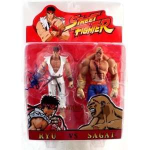  Ryu & Sagat Blood Version Action Figures 2 Pack Toys & Games