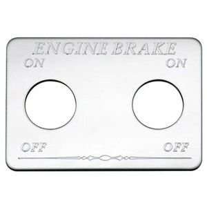  Freightliner Chrome Engine Brake Switch Plate Engrave 