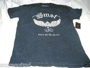 SMET by Christian Audigier Ed Hardy WINGS & DICE SS ACID WASH T SHIRT 