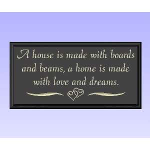  Decorative Wood Sign Plaque Wall Decor with Quote A house 