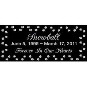   Black Granite Pet Memorial Marker Style Snowball: Pet Supplies