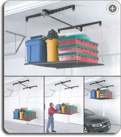   Pro HeavyLift 4 by 4 Foot Cable Lifted Storage Rack