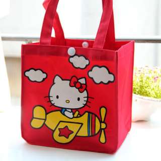 HelloKitty Canvas Lunch Bag Shopper Pouch Holder Red 5  