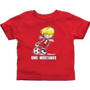 SMU Mustangs Toddler Boys Soccer T Shirt   Red