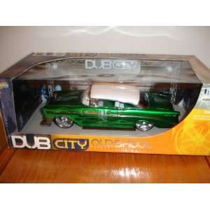  DUB CITY Old Skool 1957 Chevy with 24 Wheels 1:18 Scale 