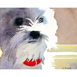  A Dog Named Whiskers, giclee print of watercolor by Susan 