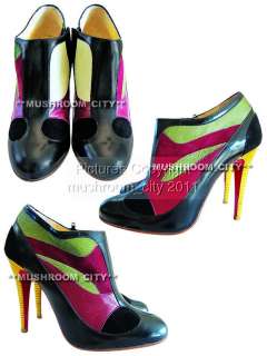 Christian Louboutin Pony Patchwork JS Ankle Boots 38.5  