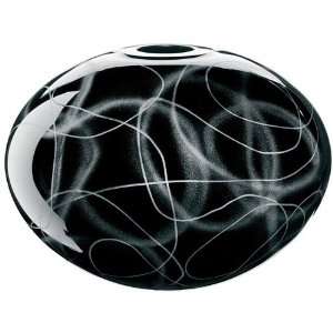 Orrefors 6301022 Slowfox Round Vase   Black 