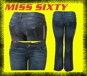NEW MISS SIXTY 60 Conny Sz 27, 30, 31, 32 Bootcut Womens Jeans SEE ME 