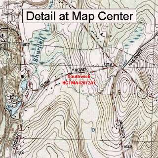  USGS Topographic Quadrangle Map   Southwick, Massachusetts 