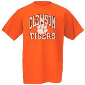  Clemson Tigers Orange Team Color Logo T shirt: Sports 