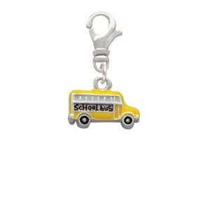  School Bus Side Clip On Charm Arts, Crafts & Sewing