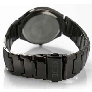 KEDE Luxury Gift Fashion Simple Cool Black Steel Men Business Dress 