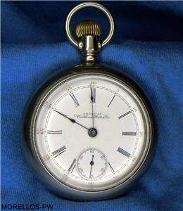 CIRCA 1895 AMERICAN WALTHAM POCKET WATCH SIZE 18 OPEN FACE CASE FULLY 
