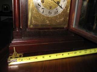 1910 Westminster Chime Clock Silvered Chapter Ring  