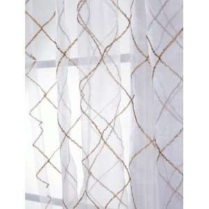  Lattice Embroidered Organza Sheer Swatch