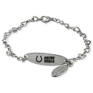   Indianapolis Colts Stainless Steel Sports ID Charm Bracelet: Jewelry