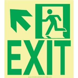 Nyc Wall Mount Exit Sign, Up Left, 9X8, Flex, 7550 Glo Brite, Mea 
