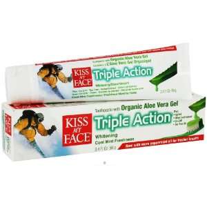 Kiss My Face Toothpaste Triple Action Certified Organic Aloe Vera 3.40 