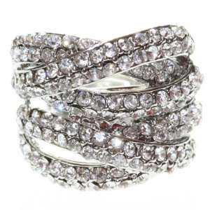 Fashion Rings Cross Adjustable Swarovski Crystal Ring Type 01  