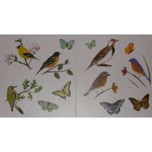  Birds & Butterflies Peel & Stick Appliques Wall Decals 