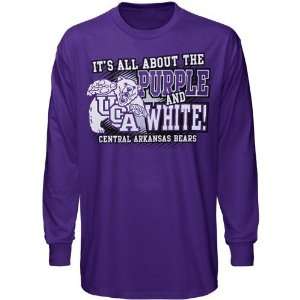 Central Arkansas Bears Purple All About Purple & White Long Sleeve T 