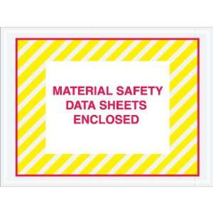  4 1/2 x 6 Yellow Stripes Material Safety Data Sheets 
