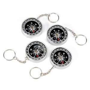 Compass Keychain 1.5 w/Key Ring (1 DOZEN) 12 Pieces