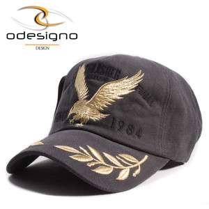 New Mens Trucker Grey color ball cap hat with eagle logo for Man 