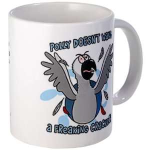 Polly African Grey Funny Mug by   Kitchen 