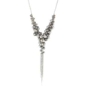   Cole New York Urban Bling Pearl Cluster Drop Necklace, 19 Jewelry