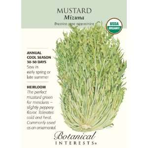  Mustard Greens Mizuna Certified Organic Heirloom Seeds 175 