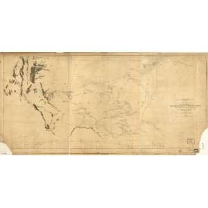 1859 railroad map Trails, Texas 