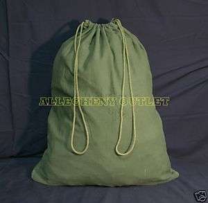   LAUNDRY BAG OD GREEN US MILITARY SURPLUS LOT 3 BAGS (Made in USA